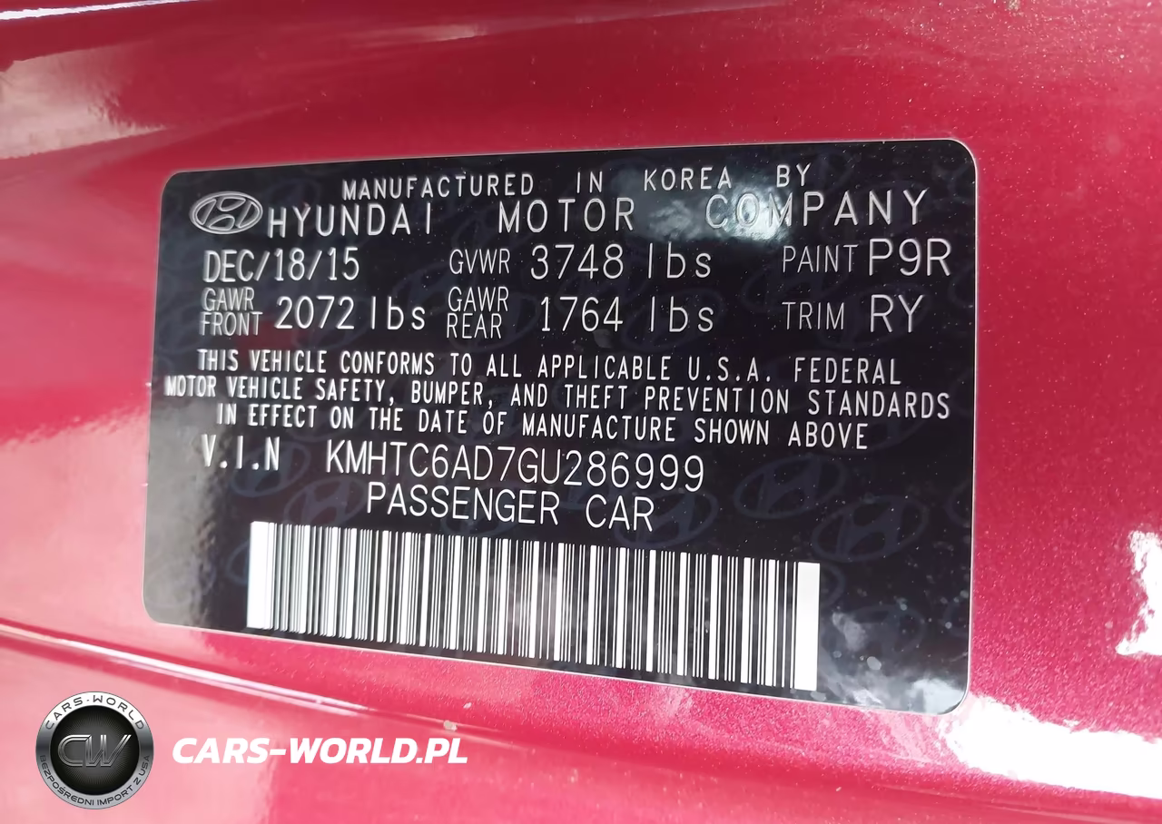 2016 Hyundai Veloster VIN:KMHTC6AD7GU286999 - 9