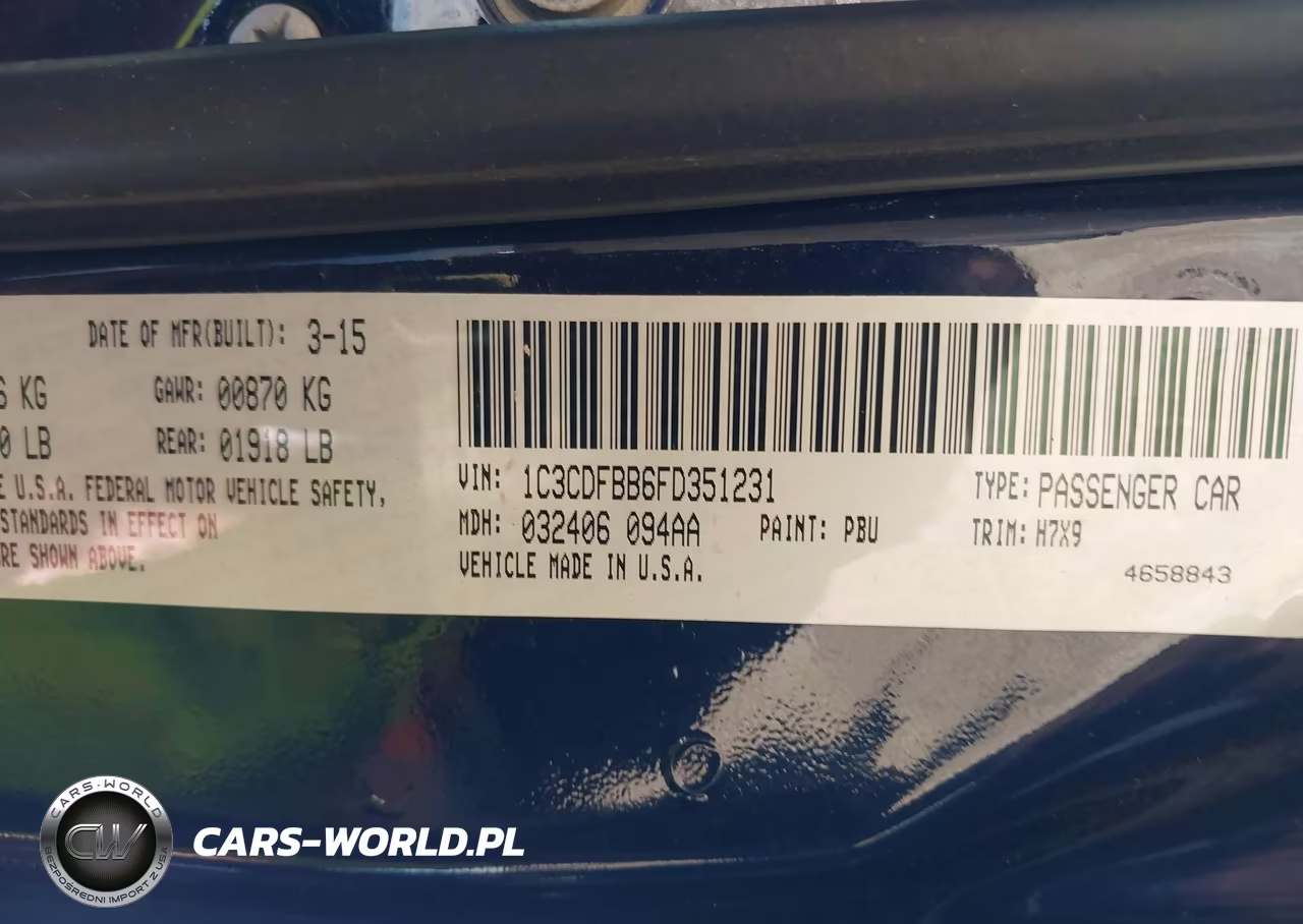 2015 Dodge Dart Sxt VIN:1C3CDFBB6FD351231 - 9