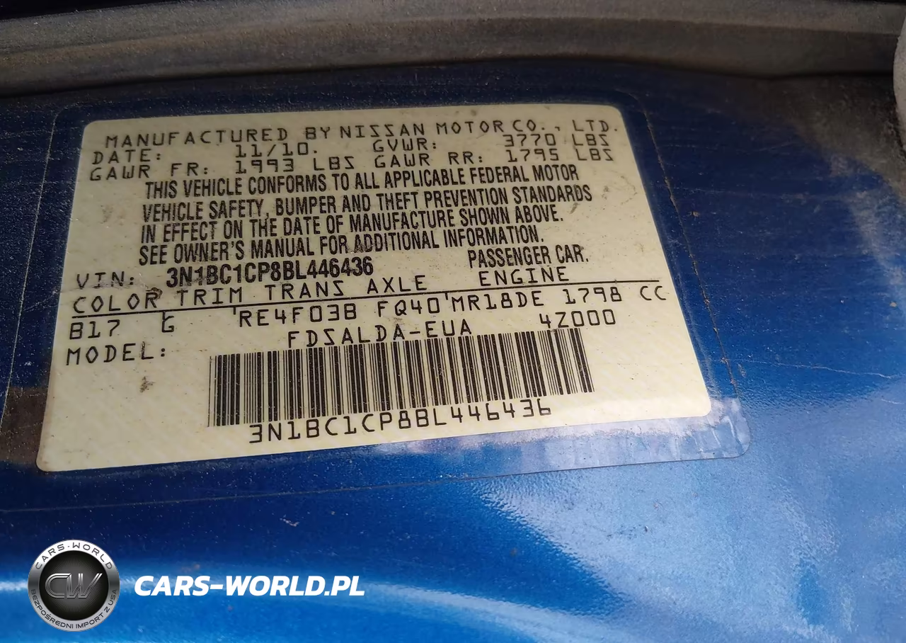 2011 Nissan Versa 1.8S VIN:3N1BC1CP8BL446436 - 9