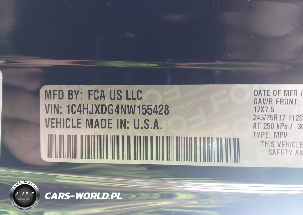 2022 Jeep Wrangler Unlimited Sport S 4X4 VIN:1C4HJXDG4NW155428 - 9