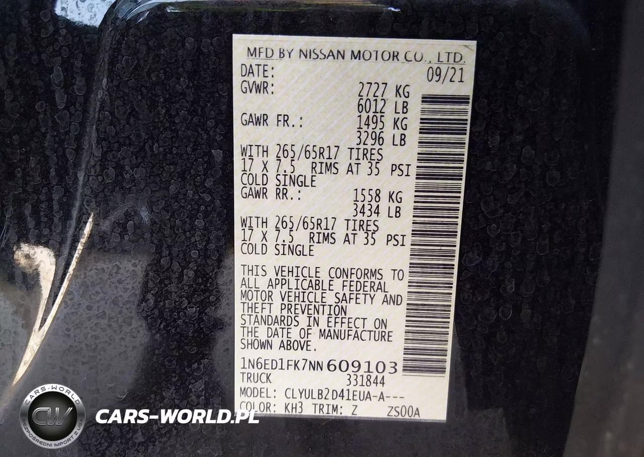 2022 Nissan Frontier Long Bed Sv 4X4 VIN:1N6ED1FK7NN609103 - 9