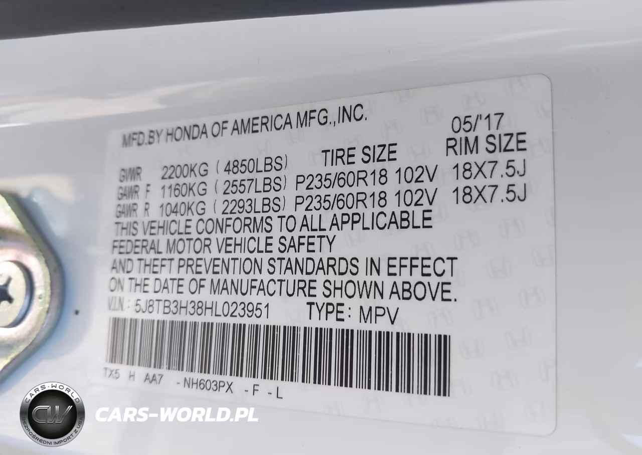 2017 Acura Rdx Acurawatch Plus Package VIN:5J8TB3H38HL023951 - 9
