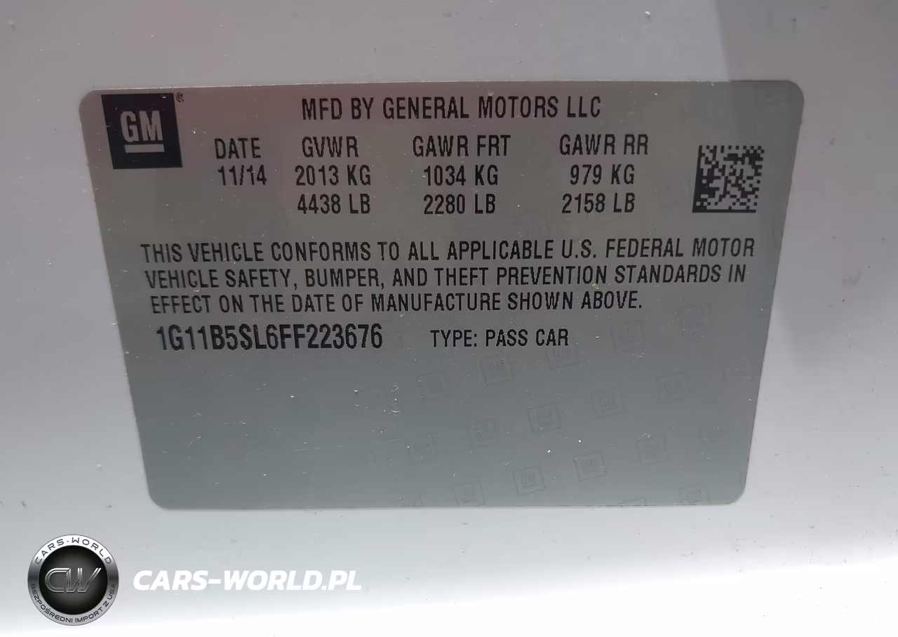 2015 Chevrolet Malibu Ls VIN:1G11B5SL6FF223676 - 9