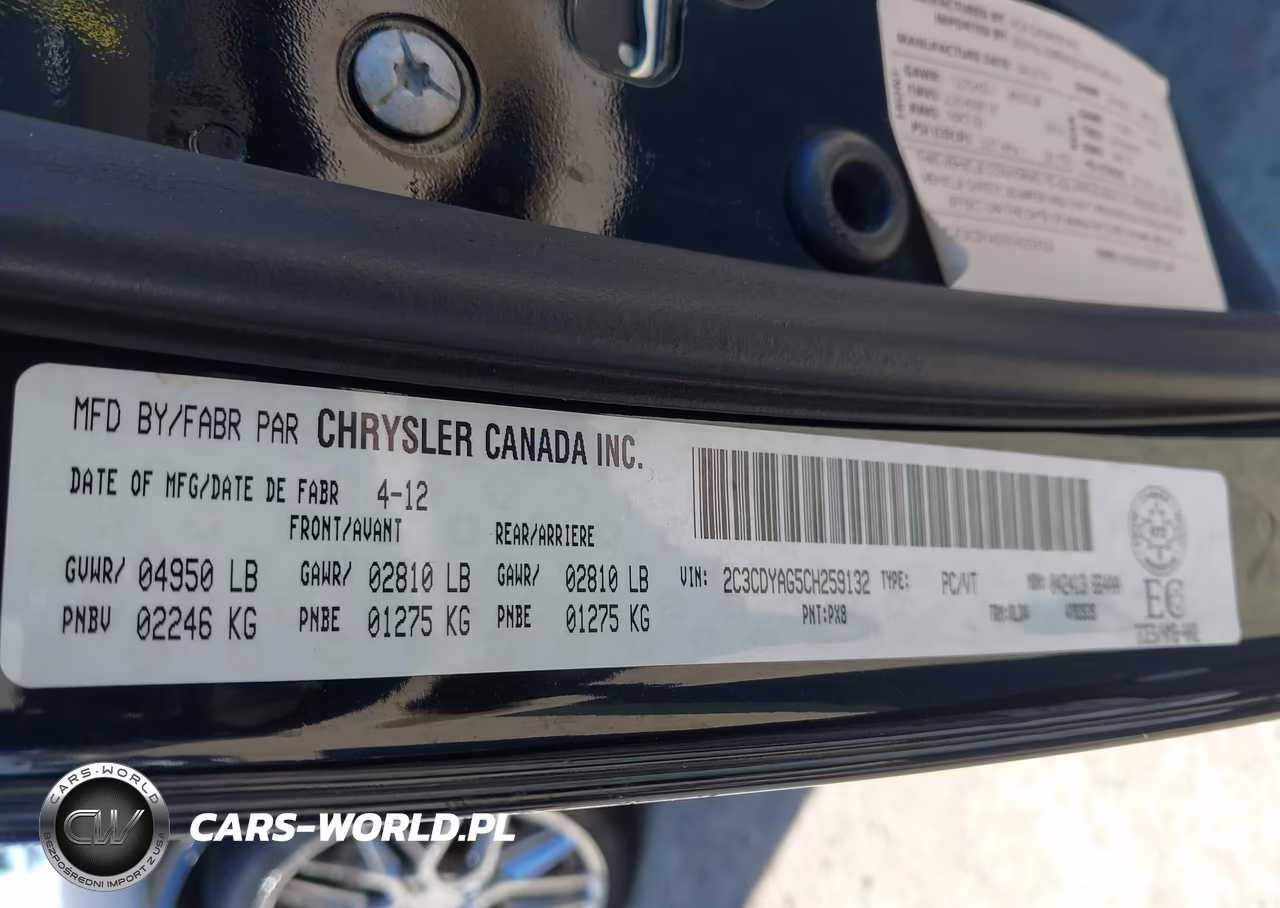 2012 Dodge Challenger VIN:2C3CDYAG5CH259132 - 9