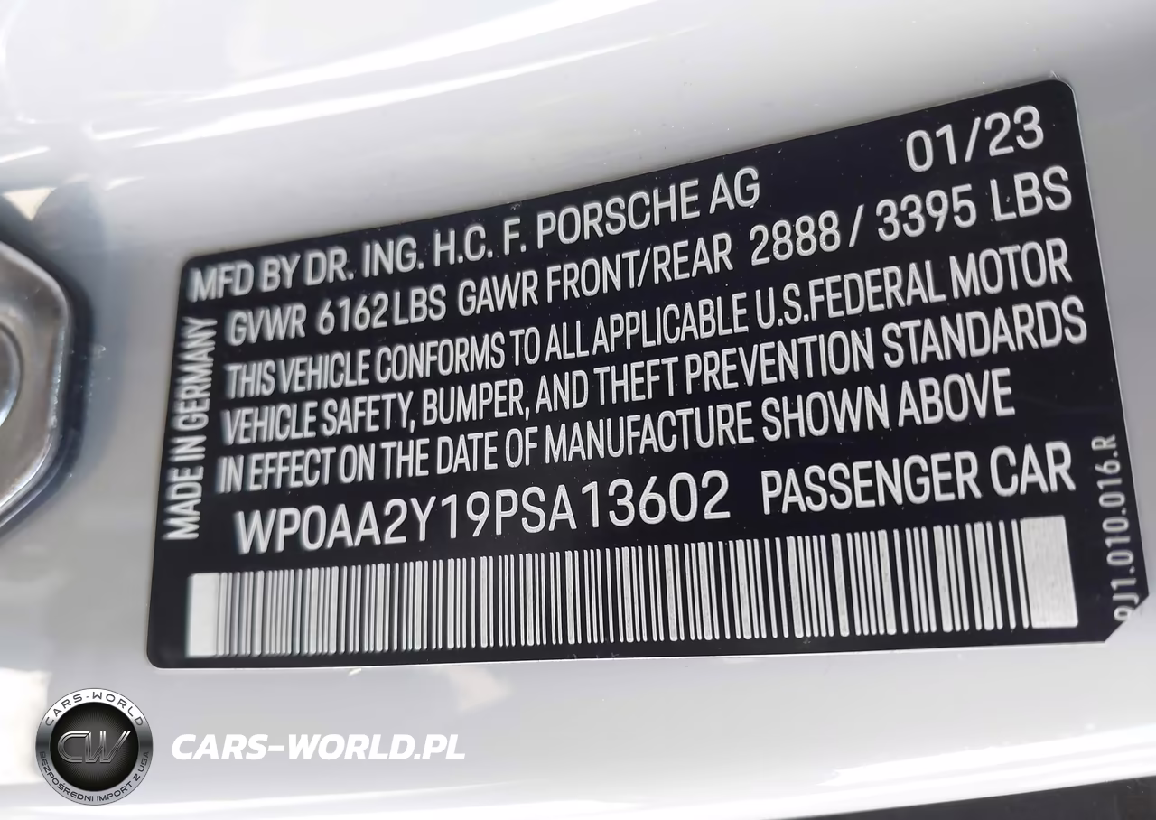 2023 Porsche Taycan VIN:WP0AA2Y19PSA13602 - 9