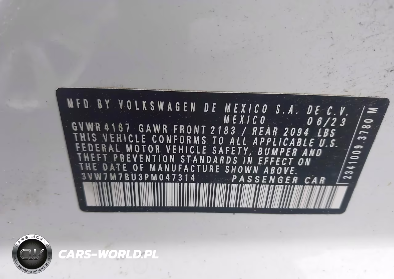 2023 Volkswagen Jetta 1.5T Se VIN:3VW7M7BU3PM047314 - 9