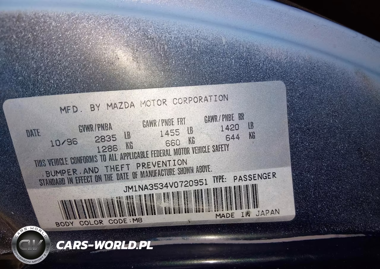 1997 Mazda Mx-5 Miata Leather Pkg-M Edition-Popular Equipment Pkg-R Pkg.-Sto-Touring Pkg VIN:JM1NA3534V0720951 - 9