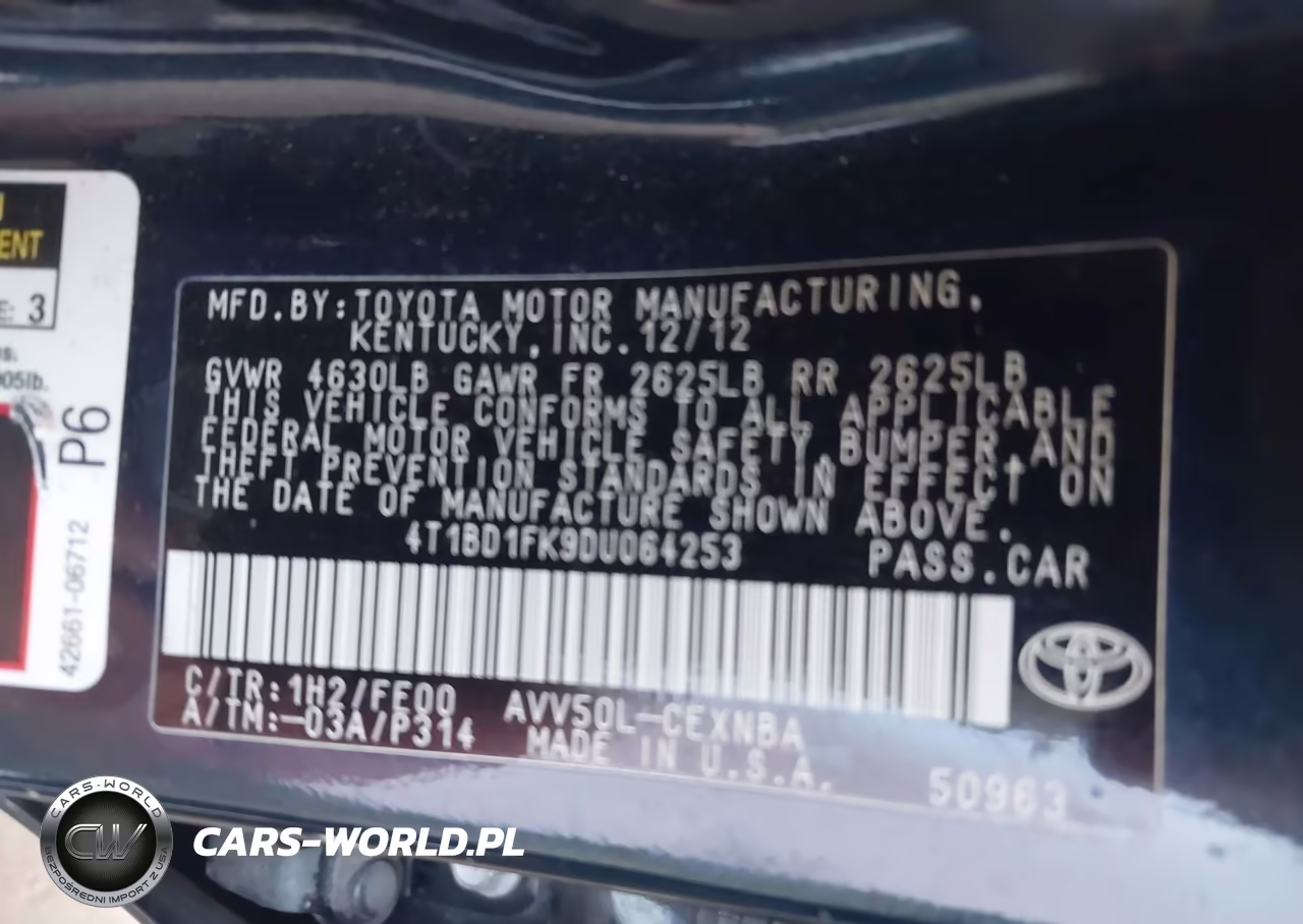2013 Toyota Camry Hybrid Le VIN:4T1BD1FK9DU064253 - 9