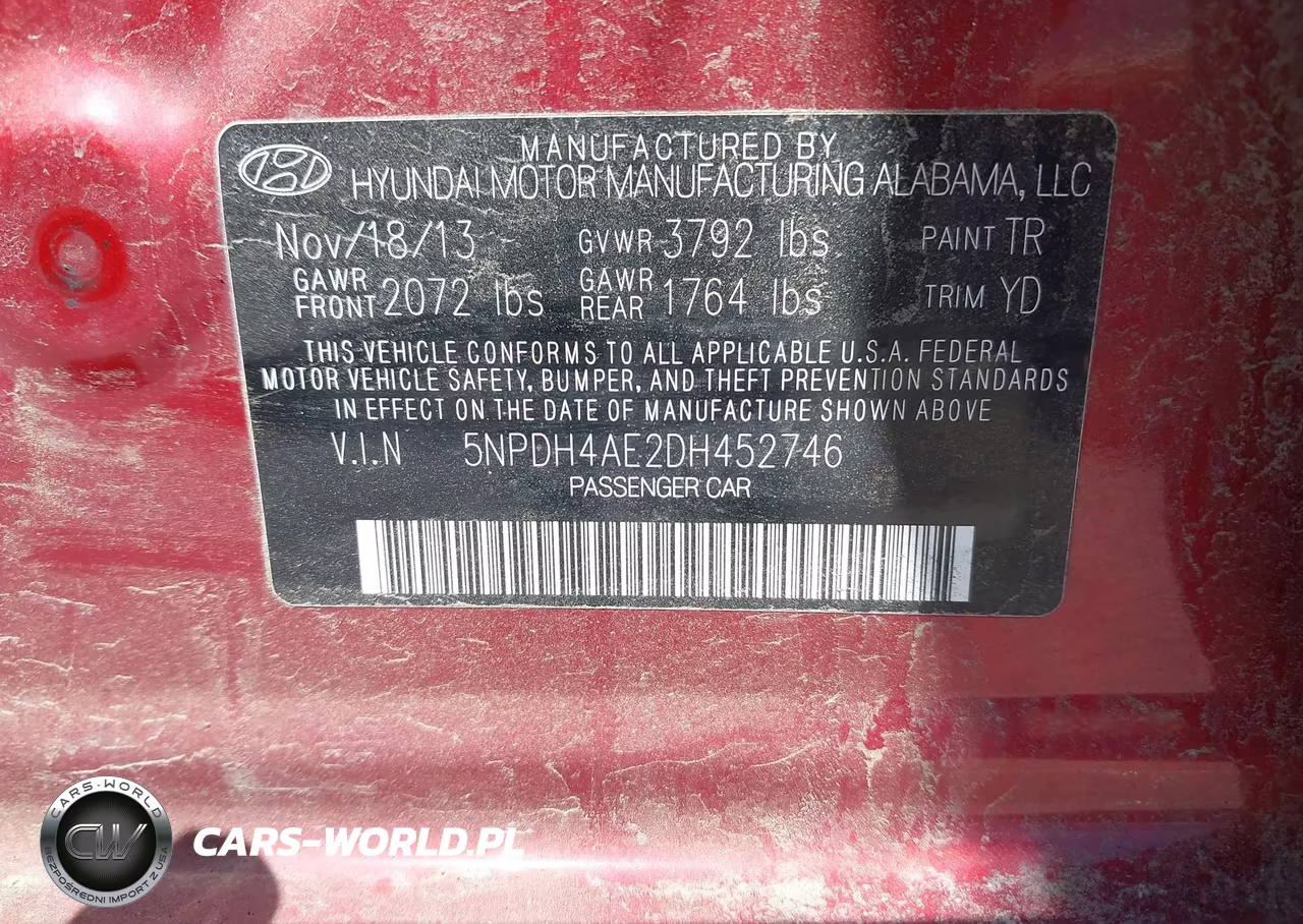 2013 Hyundai Elantra Limited VIN:5NPDH4AE2DH452746 - 9