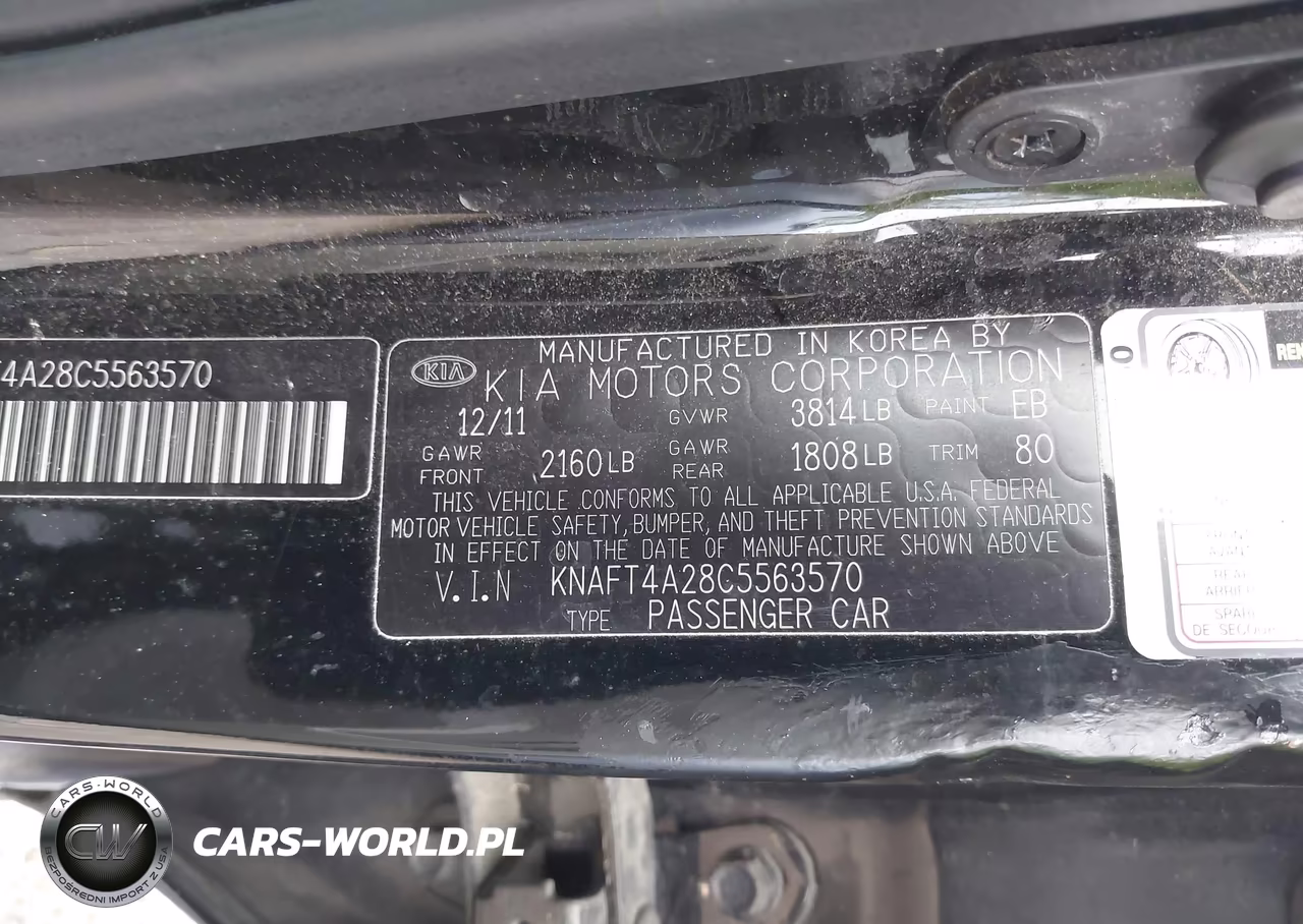 2012 Kia Forte Lx VIN:KNAFT4A28C5563570 - 9