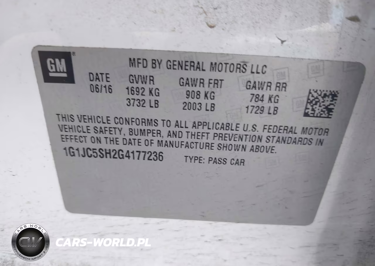 2016 Chevrolet Sonic Lt Auto VIN:1G1JC5SH2G4177236 - 9