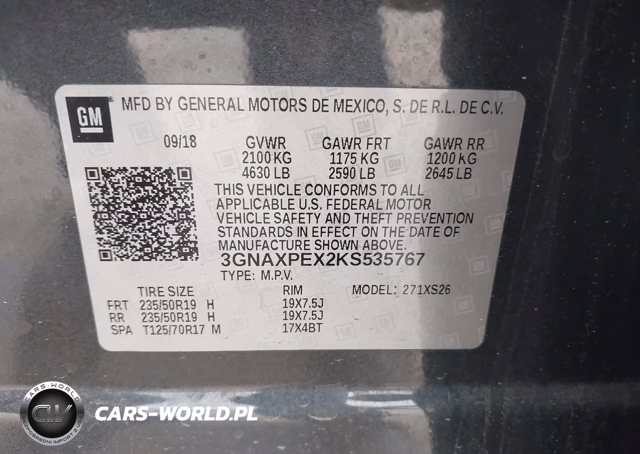 2019 Chevrolet Equinox Premier VIN:3GNAXPEX2KS535767 - 9