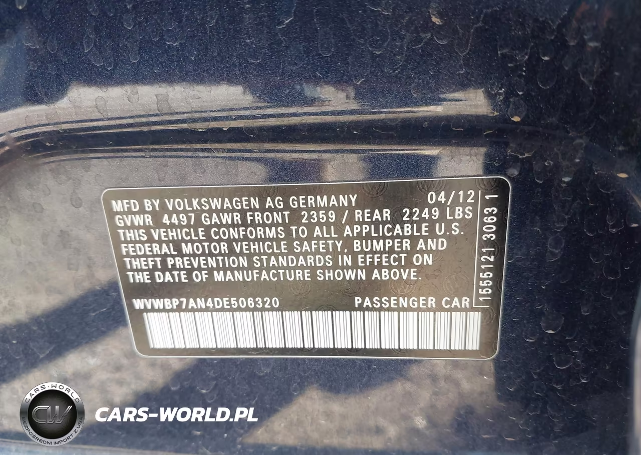 2013 Volkswagen Cc 2.0T Sport Plus VIN:WVWBP7AN4DE506320 - 9
