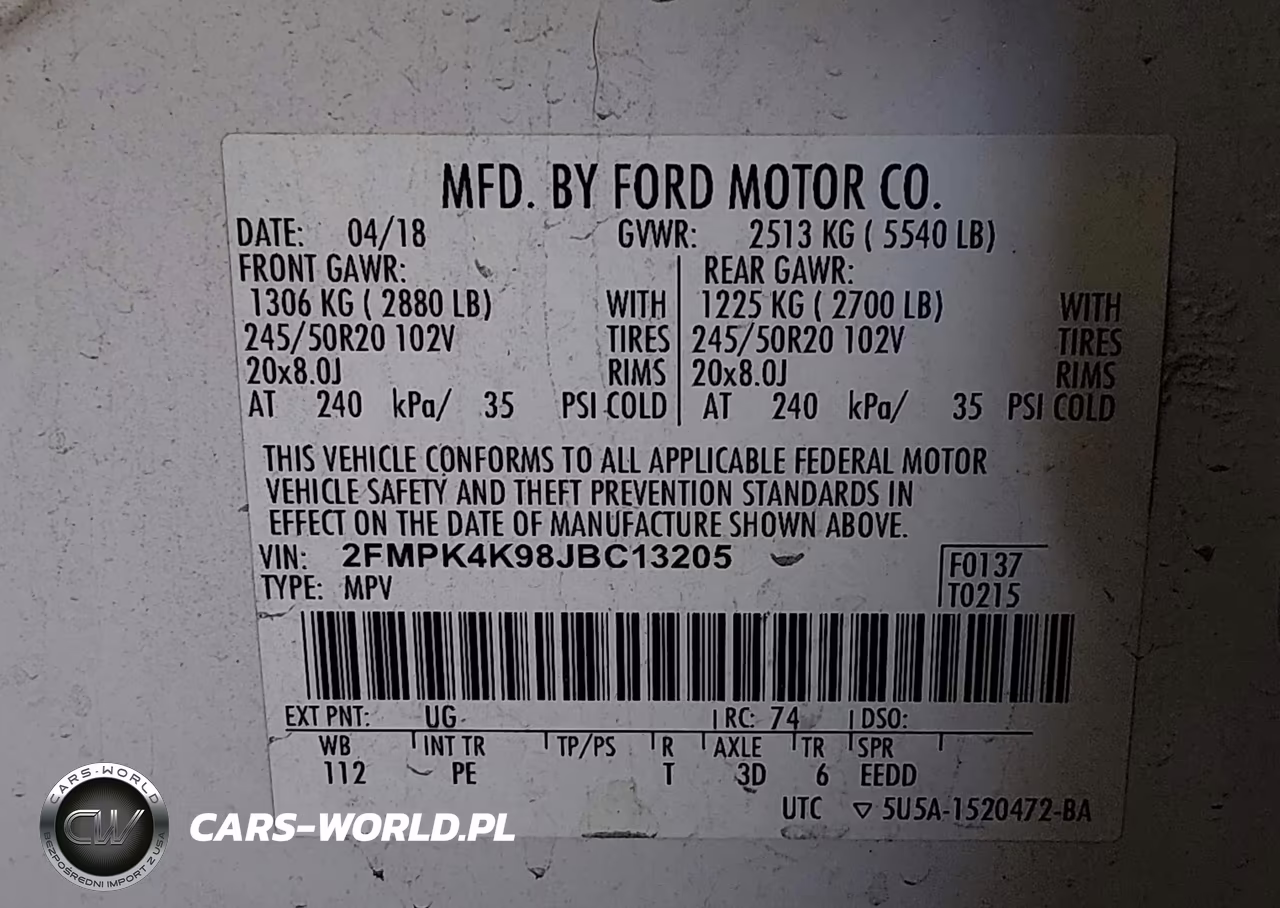 2018 Ford Edge Titanium VIN:2FMPK4K98JBC13205 - 9