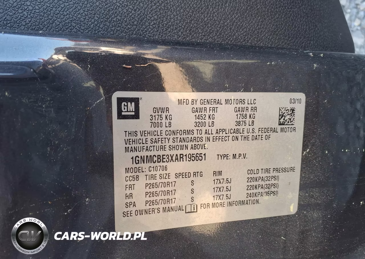 2010 Chevrolet Tahoe Lt VIN:1GNMCBE3XAR195651 - 9