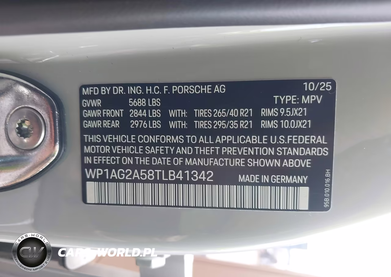 2026 Porsche Macan S VIN:WP1AG2A58TLB41342 - 9