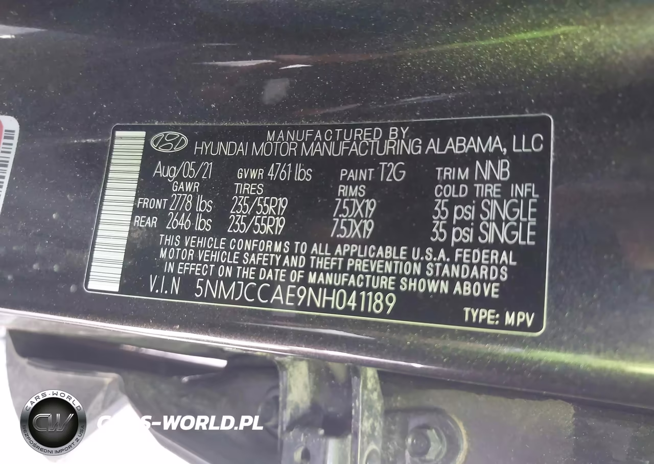2022 Hyundai Tucson Sel VIN:5NMJCCAE9NH041189 - 9