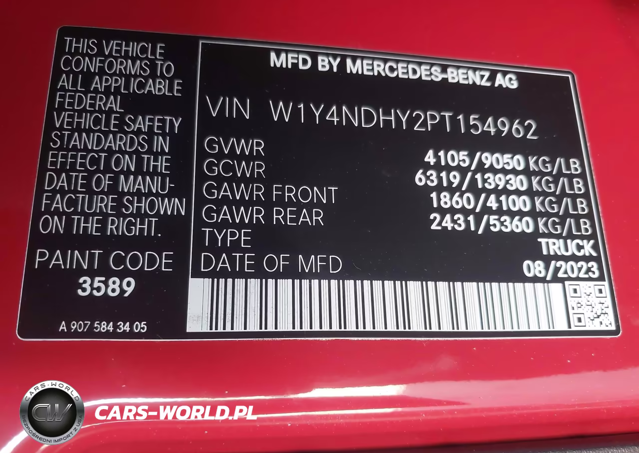 2023 Mercedes-Benz Sprinter 2500 High Roof 4-Cyl Diesel Ho VIN:W1Y4NDHY2PT154962 - 9