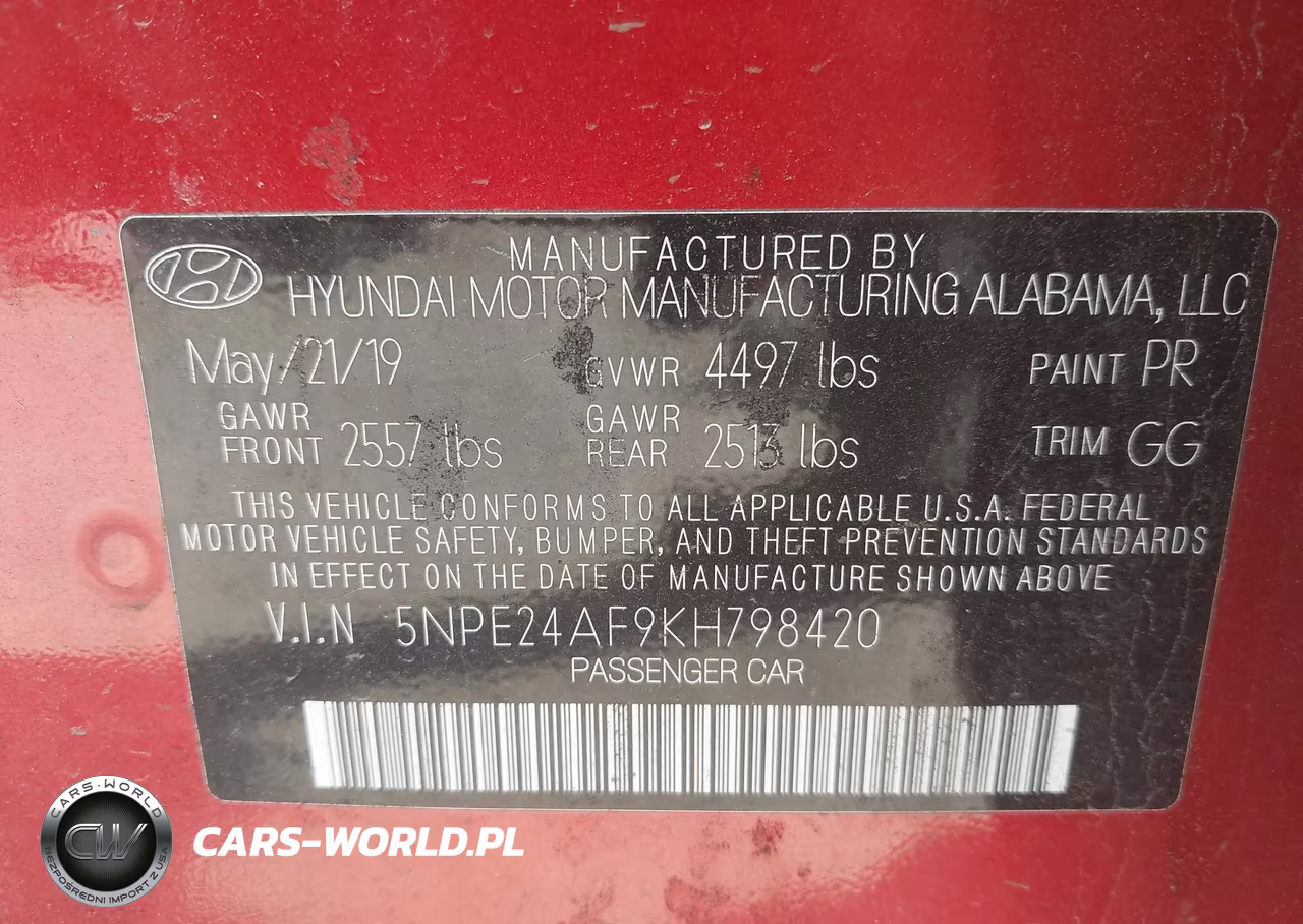 2019 Hyundai Sonata Se VIN:5NPE24AF9KH798420 - 9