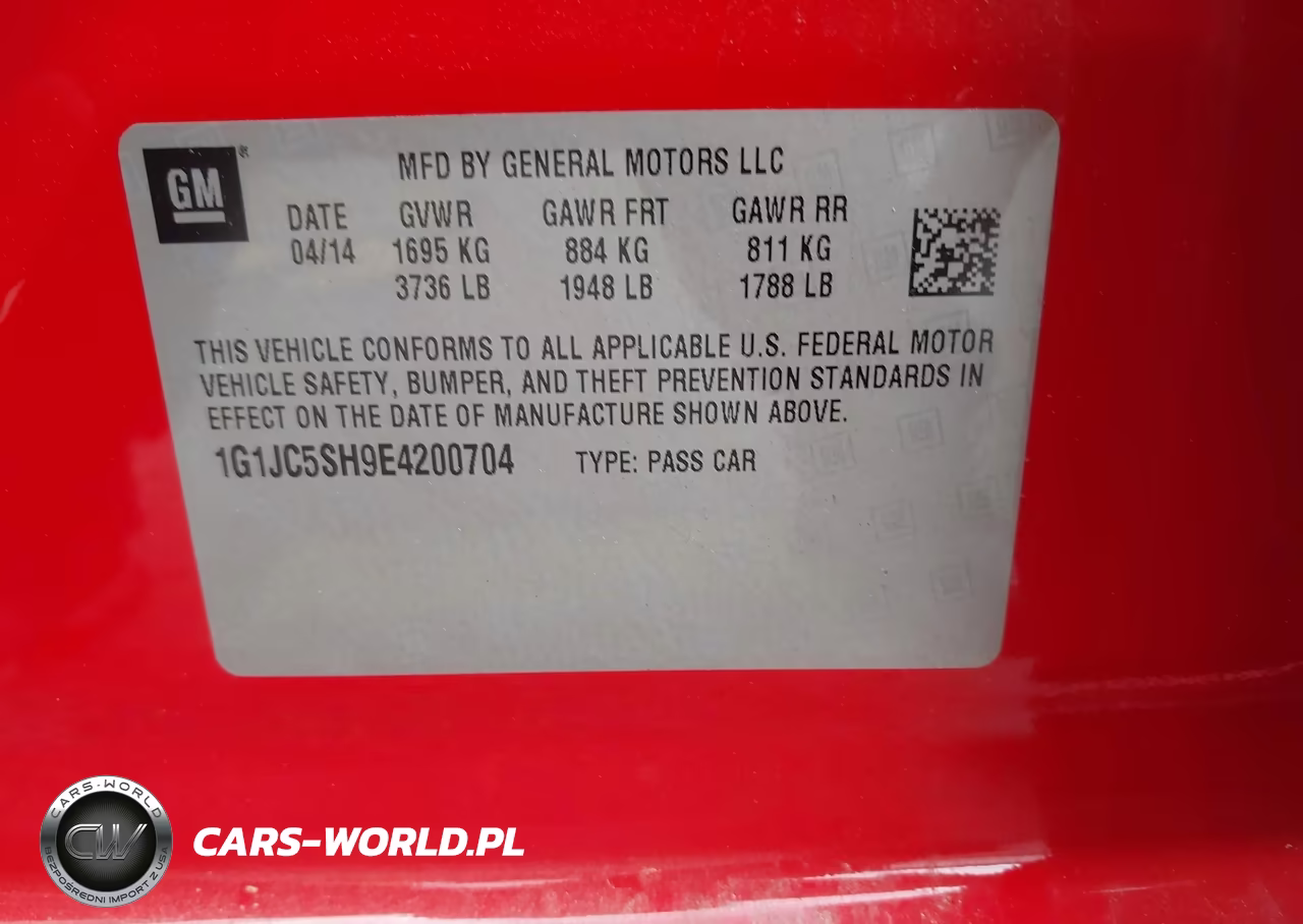 2014 Chevrolet Sonic Lt Auto VIN:1G1JC5SH9E4200704 - 9