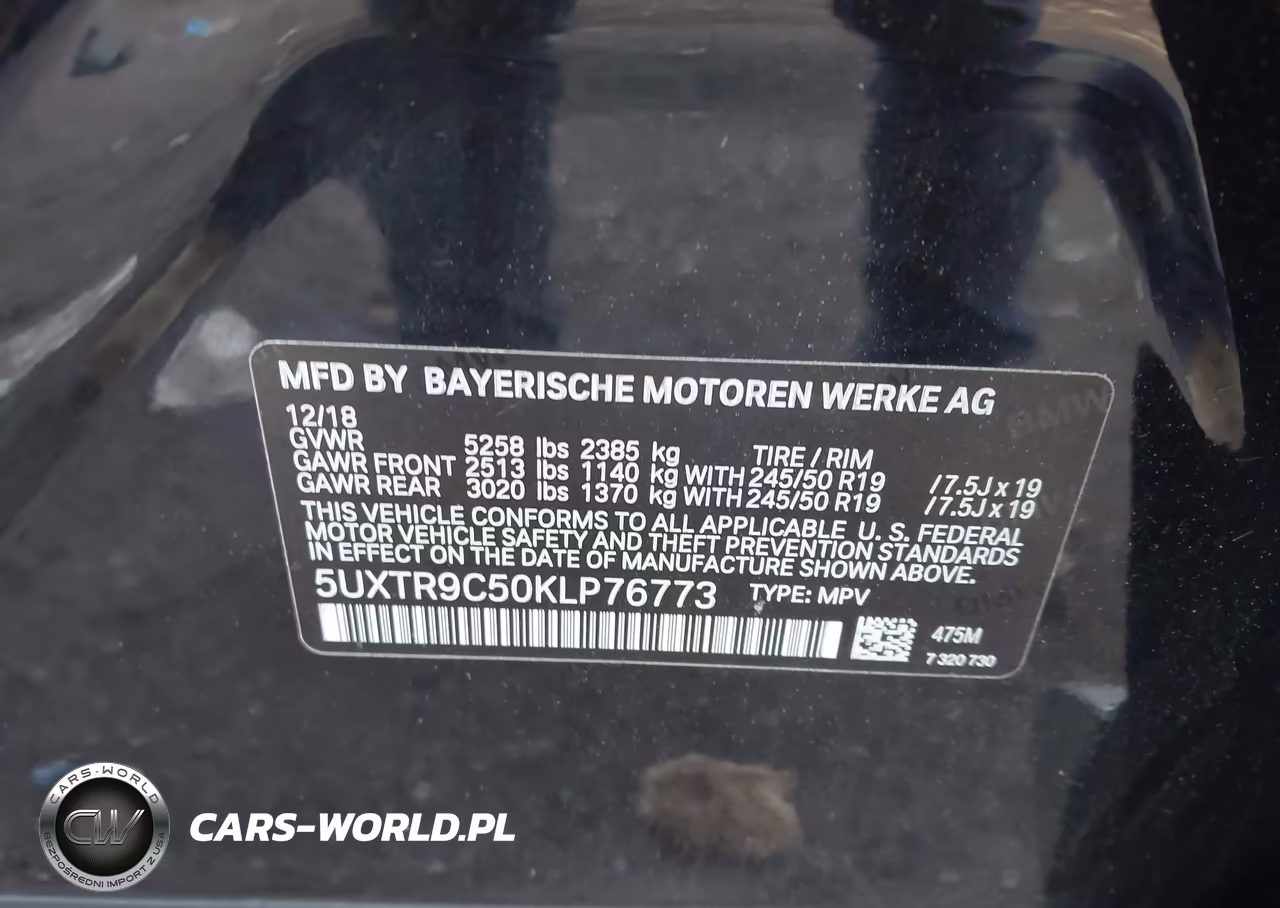 2019 BMW X3 xDrive30I VIN:5UXTR9C50KLP76773 - 9