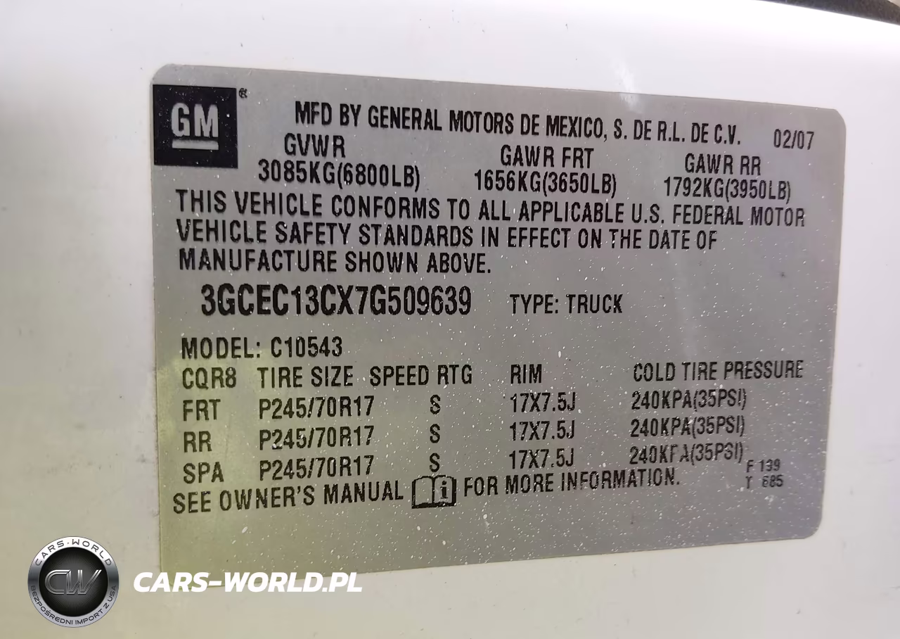 2007 Chevrolet Silverado 1500 Lt1 VIN:3GCEC13CX7G509639 - 9