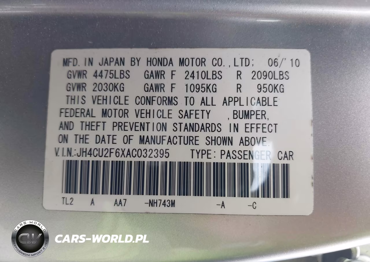 2010 Acura Tsx 2.4 VIN:JH4CU2F6XAC032395 - 9