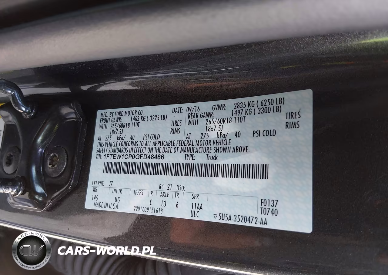 2016 Ford F-150 Xlt VIN:1FTEW1CP0GFD48486 - 9