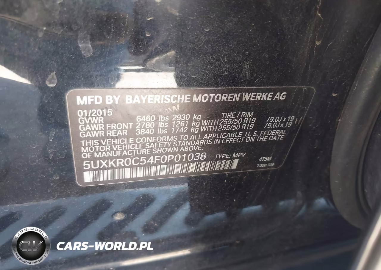 2015 BMW X5 xDrive35I VIN:5UXKR0C54F0P01038 - 9