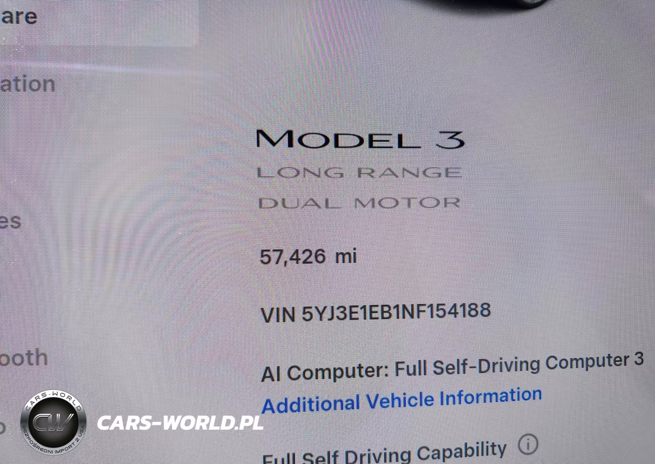 2022 Tesla Model 3 Long Range Dual Motor All-Wheel Drive VIN:5YJ3E1EB1NF154188 - 16