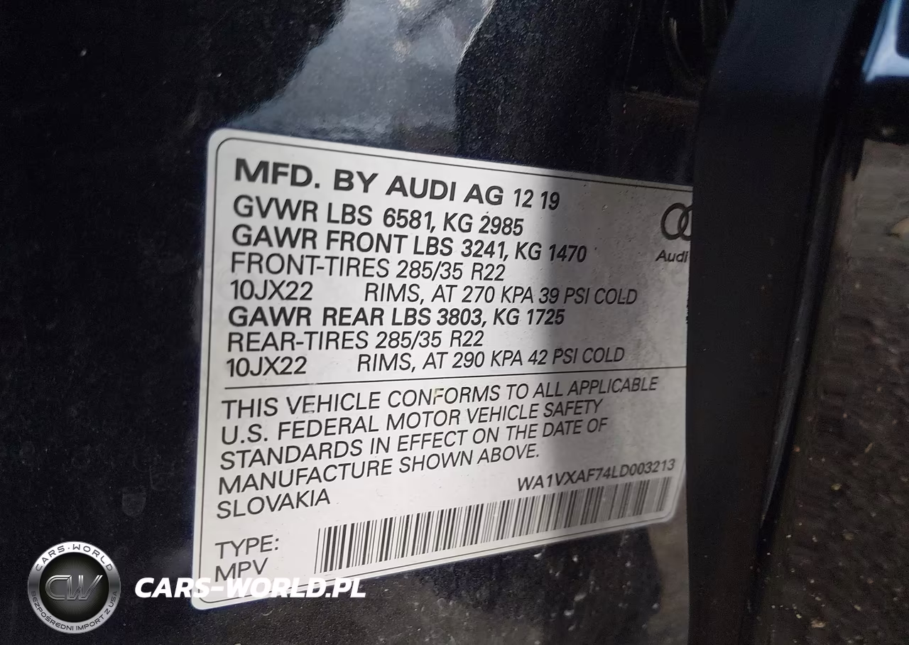 2020 Audi Q7 Prestige 55 Tfsi Quattro Tiptronic VIN:WA1VXAF74LD003213 - 9