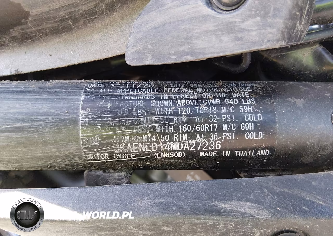 2021 Kawasaki En650 D VIN:JKAENED14MDA27236 - 10