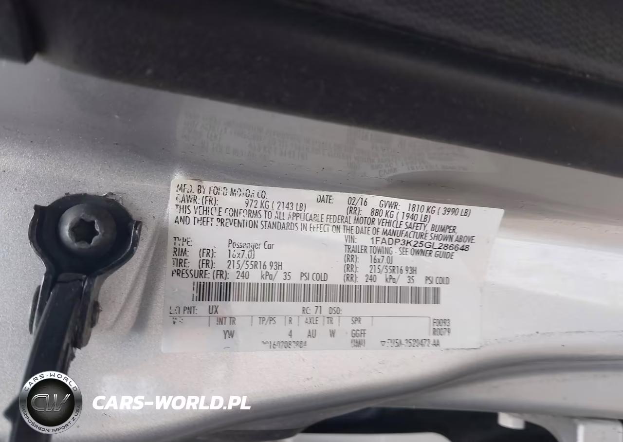 2016 Ford Focus Se VIN:1FADP3K25GL286648 - 8