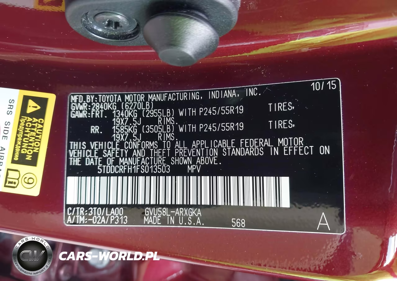 2015 Toyota Highlander Hybrid Limited Platinum V6 VIN:5TDDCRFH1FS013503 - 9