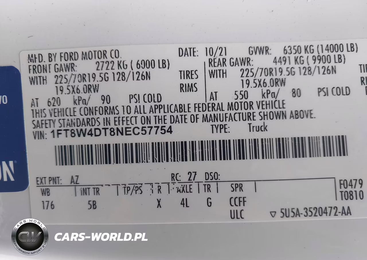 2022 Ford F-450 Lariat VIN:1FT8W4DT8NEC57754 - 8
