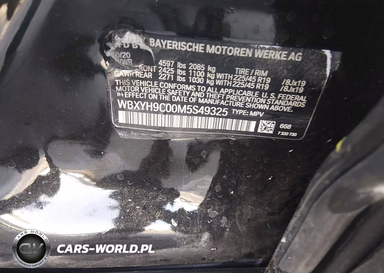 2021 BMW X2 Sdrive28I VIN:WBXYH9C00M5S49325 - 9