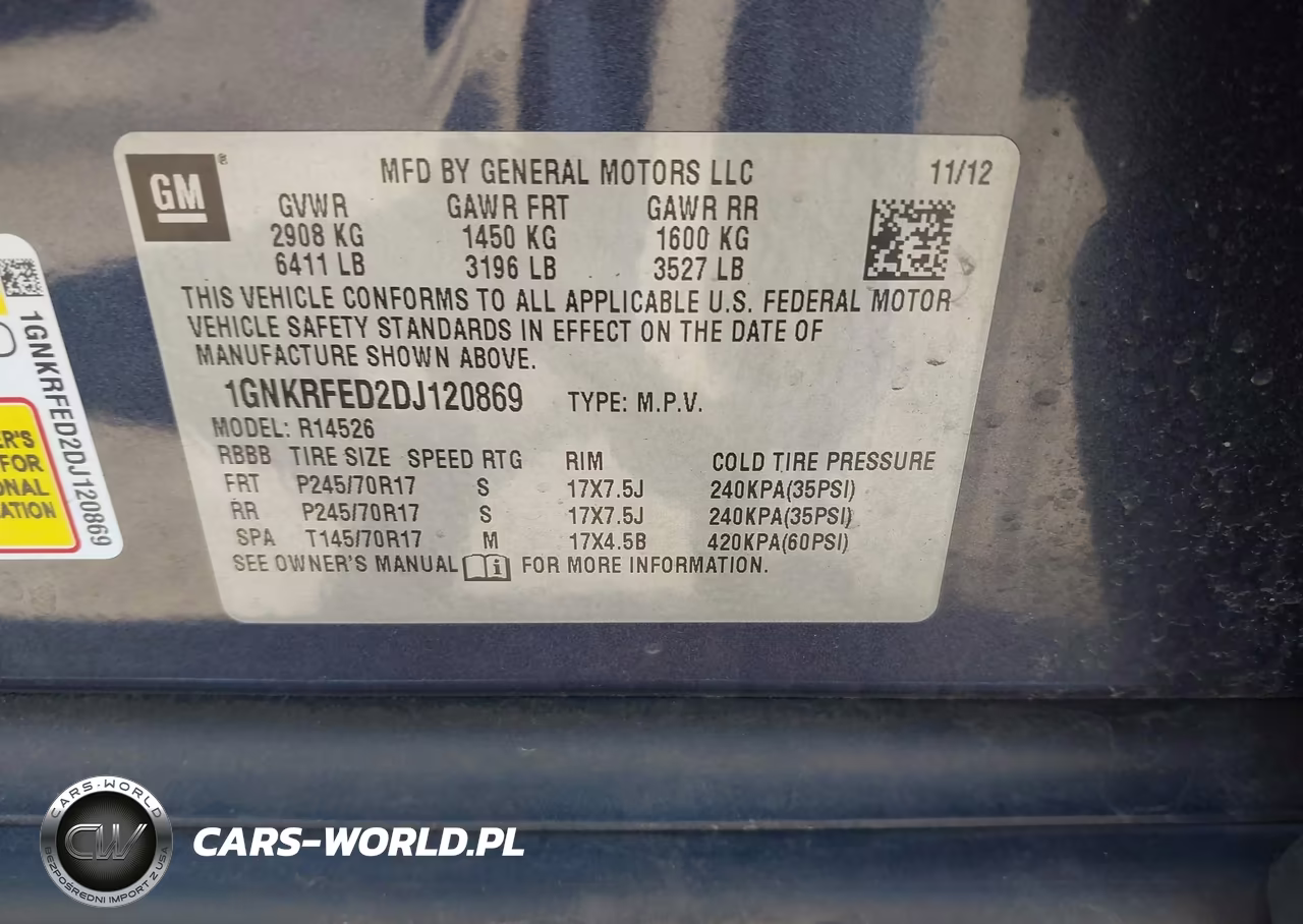 2013 Chevrolet Traverse Ls VIN:1GNKRFED2DJ120869 - 9