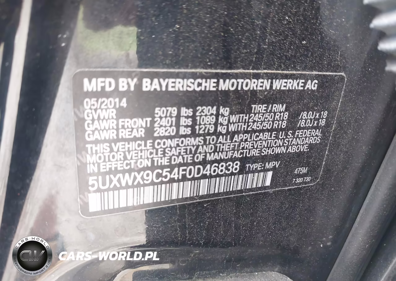 2015 BMW X3 xDrive28I VIN:5UXWX9C54F0D46838 - 9