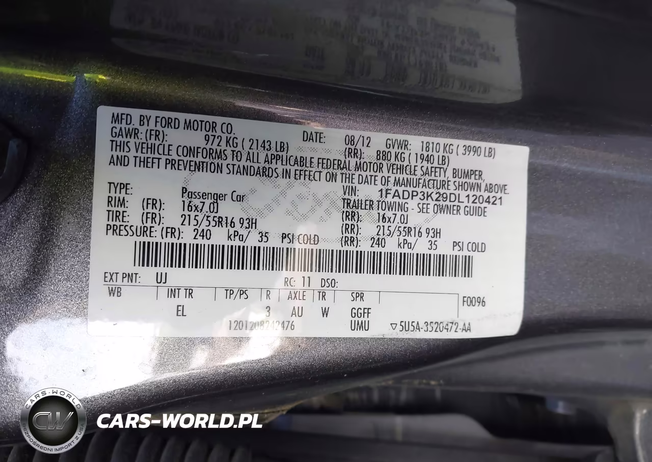 2013 Ford Focus Se VIN:1FADP3K29DL120421 - 9