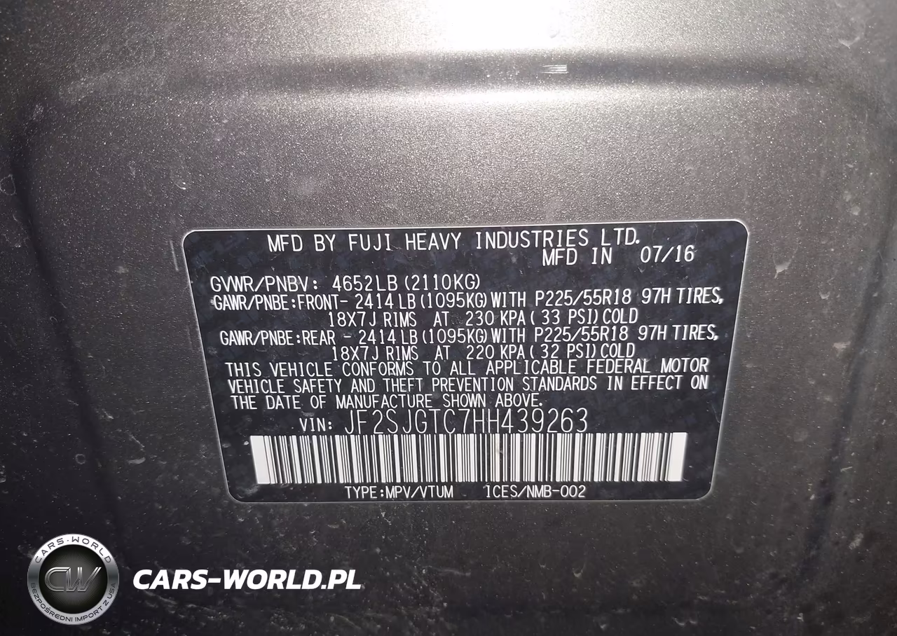2017 Subaru Forester 2.0Xt Touring VIN:JF2SJGTC7HH439263 - 9