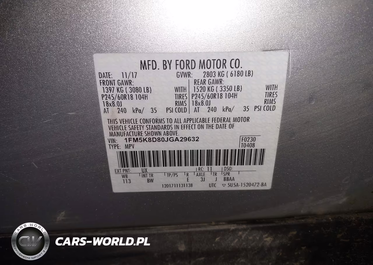 2018 Ford Explorer Xlt VIN:1FM5K8D80JGA29632 - 9
