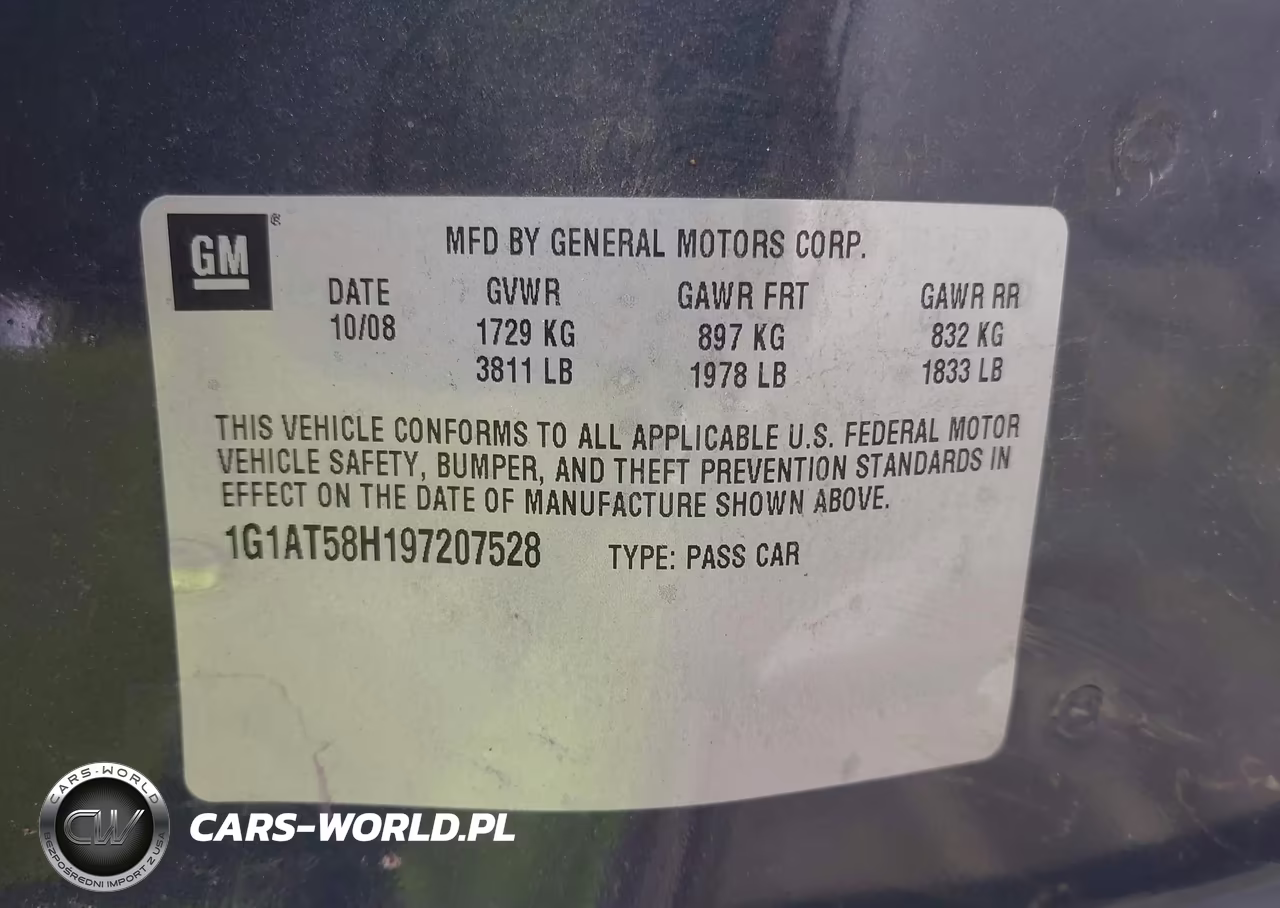 2009 Chevrolet Cobalt Lt VIN:1G1AT58H197207528 - 9