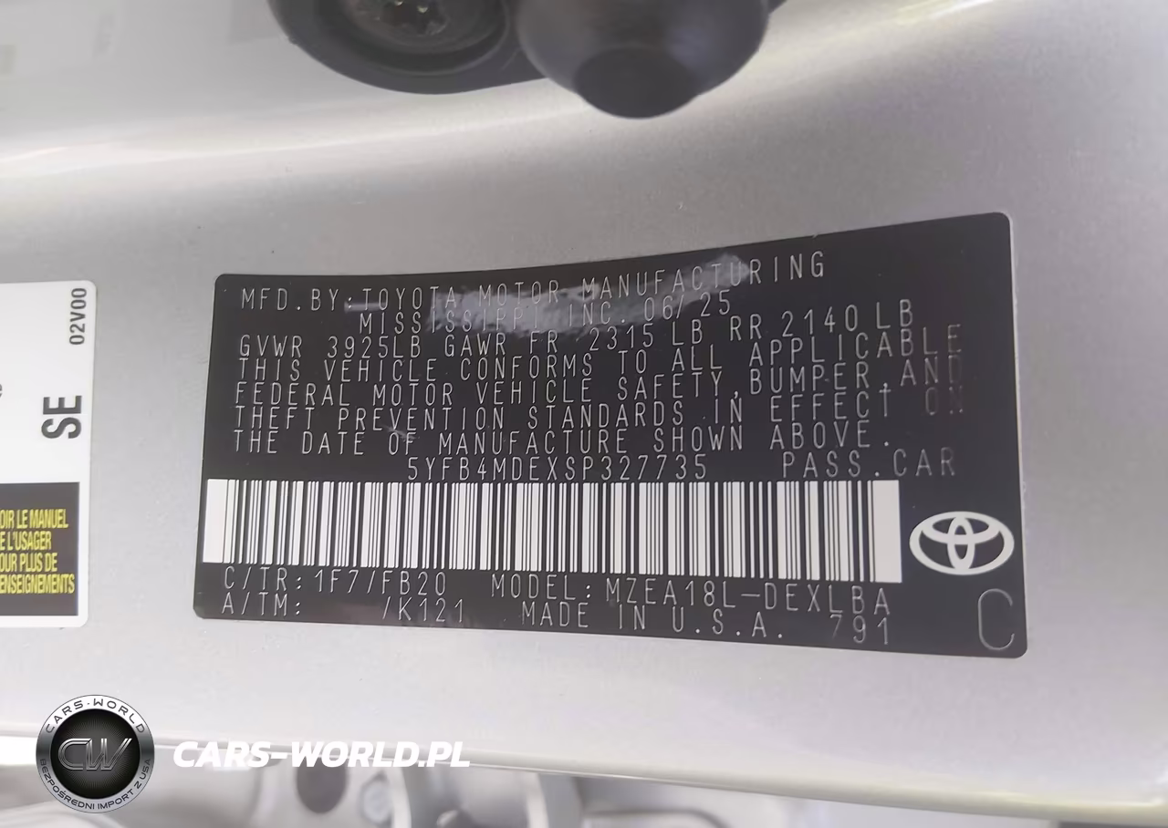 2025 Toyota Corolla Le VIN:5YFB4MDEXSP327735 - 9
