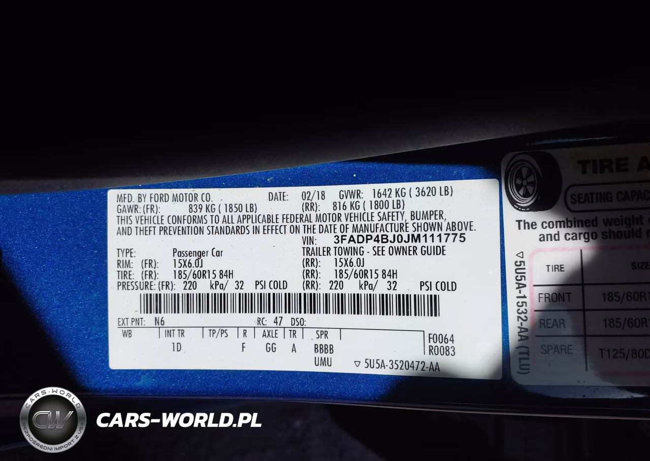 2018 Ford Fiesta Se VIN:3FADP4BJ0JM111775 - 9