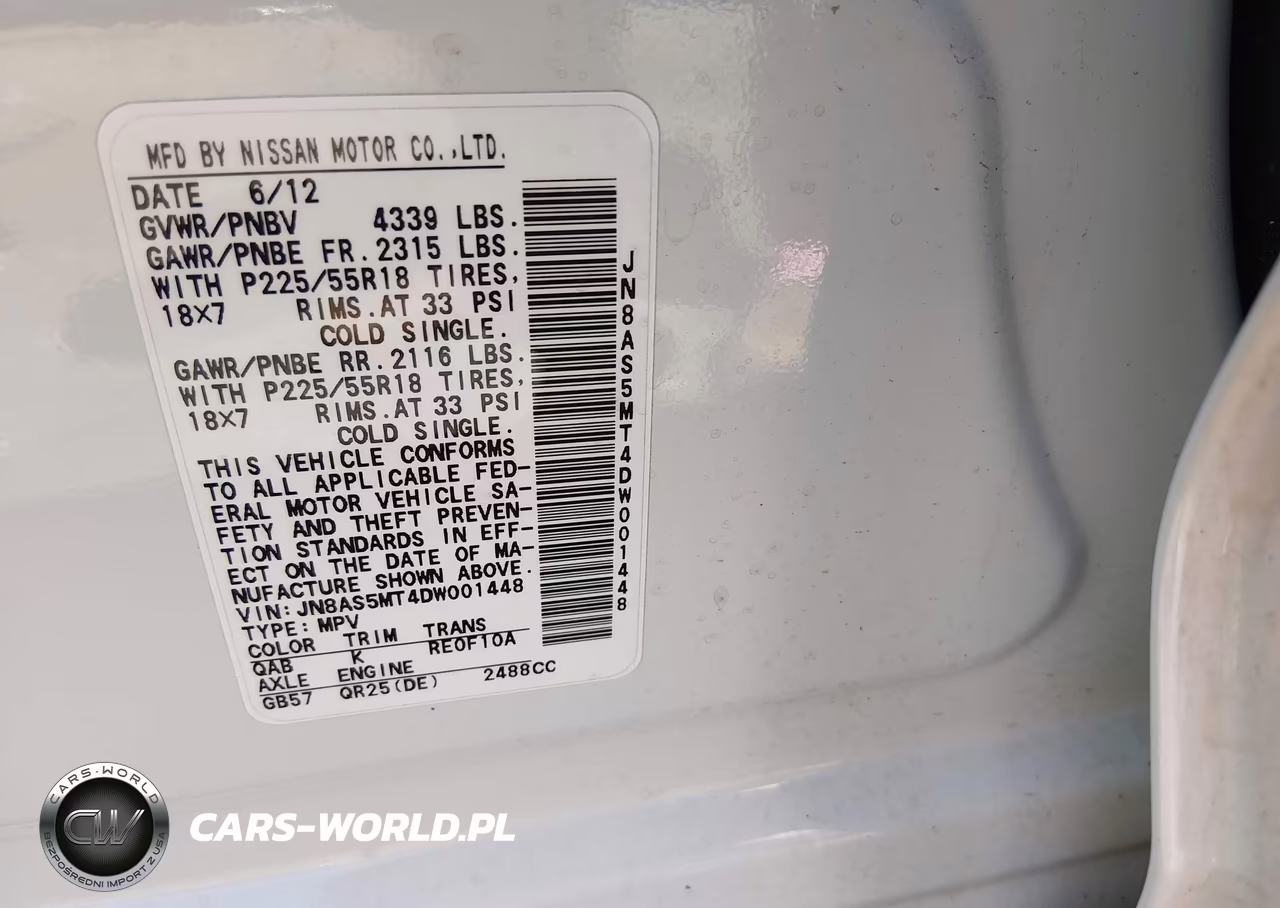2013 Nissan Rogue Sv W-Sl Pkg VIN:JN8AS5MT4DW001448 - 9