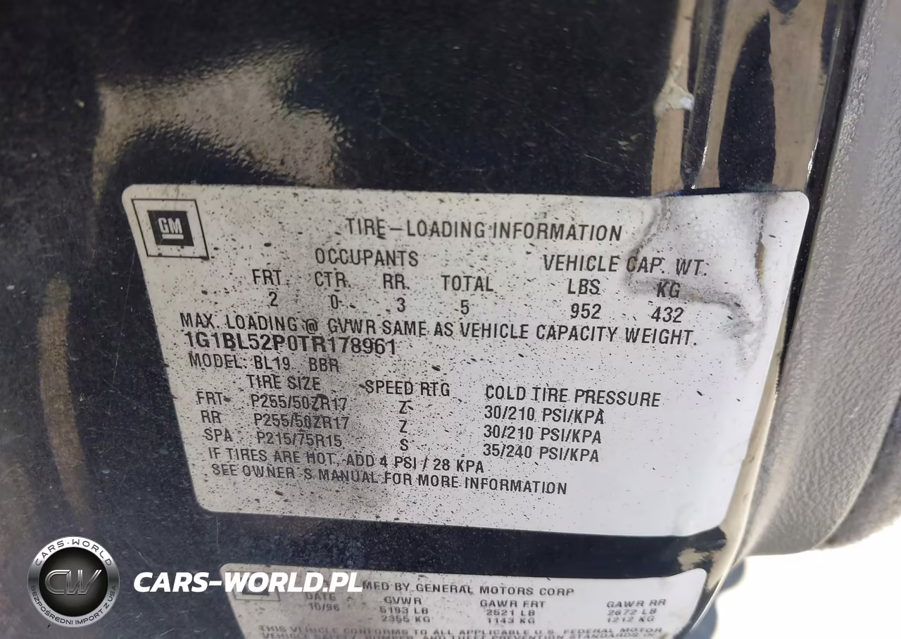 1996 Chevrolet Caprice - Impala Classic Ss VIN:1G1BL52P0TR178961 - 9