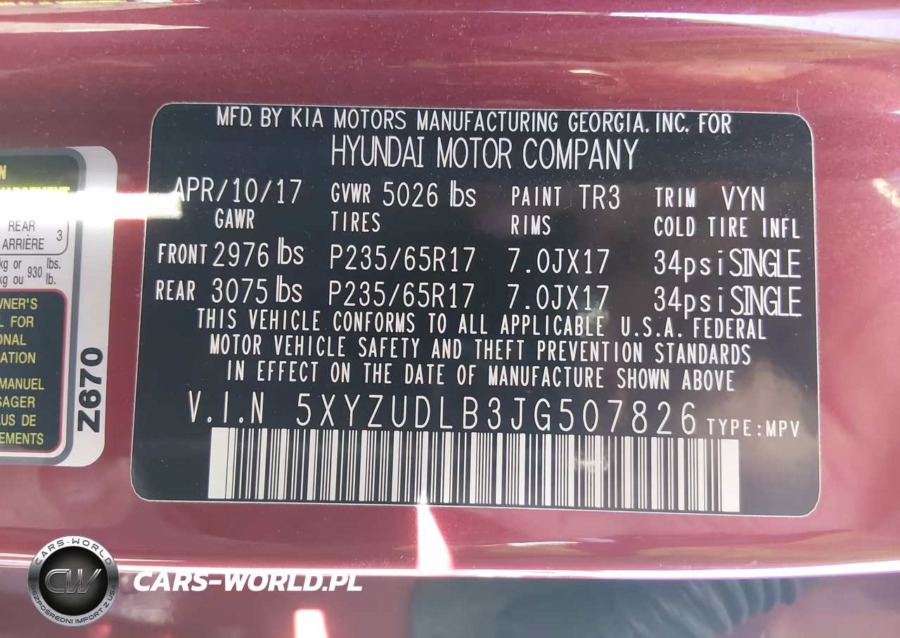 2018 Hyundai Santa Fe Sport 2.4L VIN:5XYZUDLB3JG507826 - 9