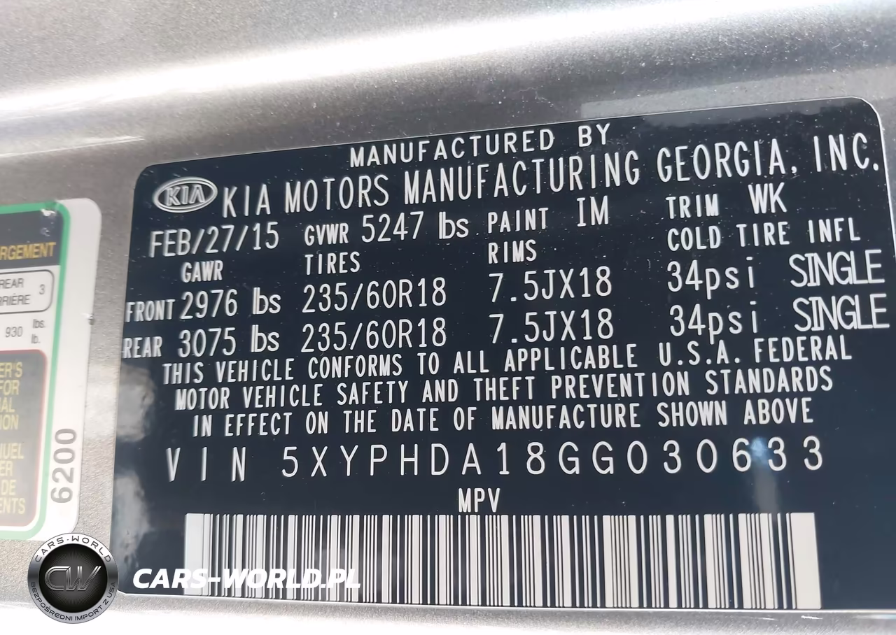 2016 Kia Sorento 2.0T Ex VIN:5XYPHDA18GG030633 - 9