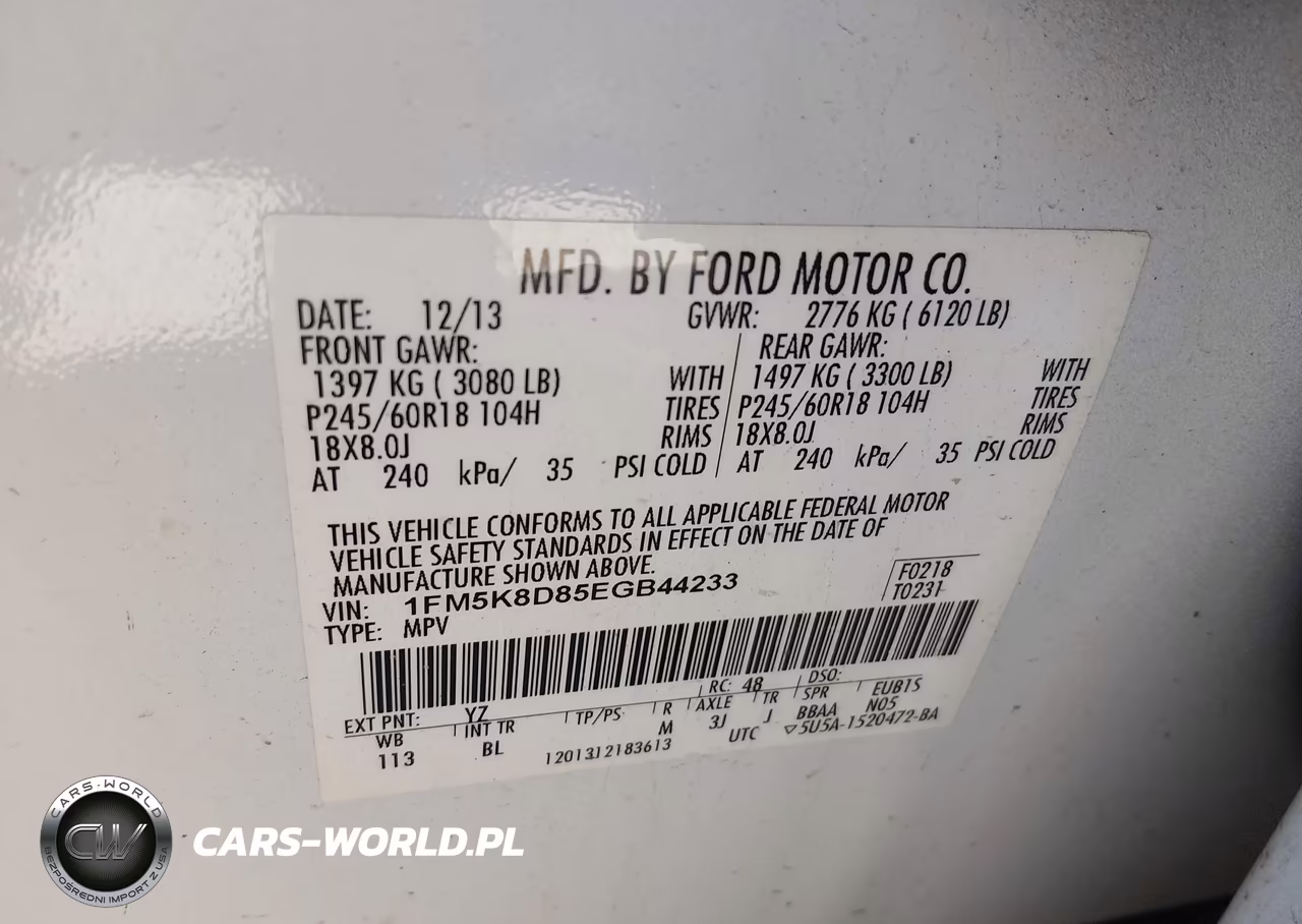 2014 Ford Explorer Xlt VIN:1FM5K8D85EGB44233 - 9
