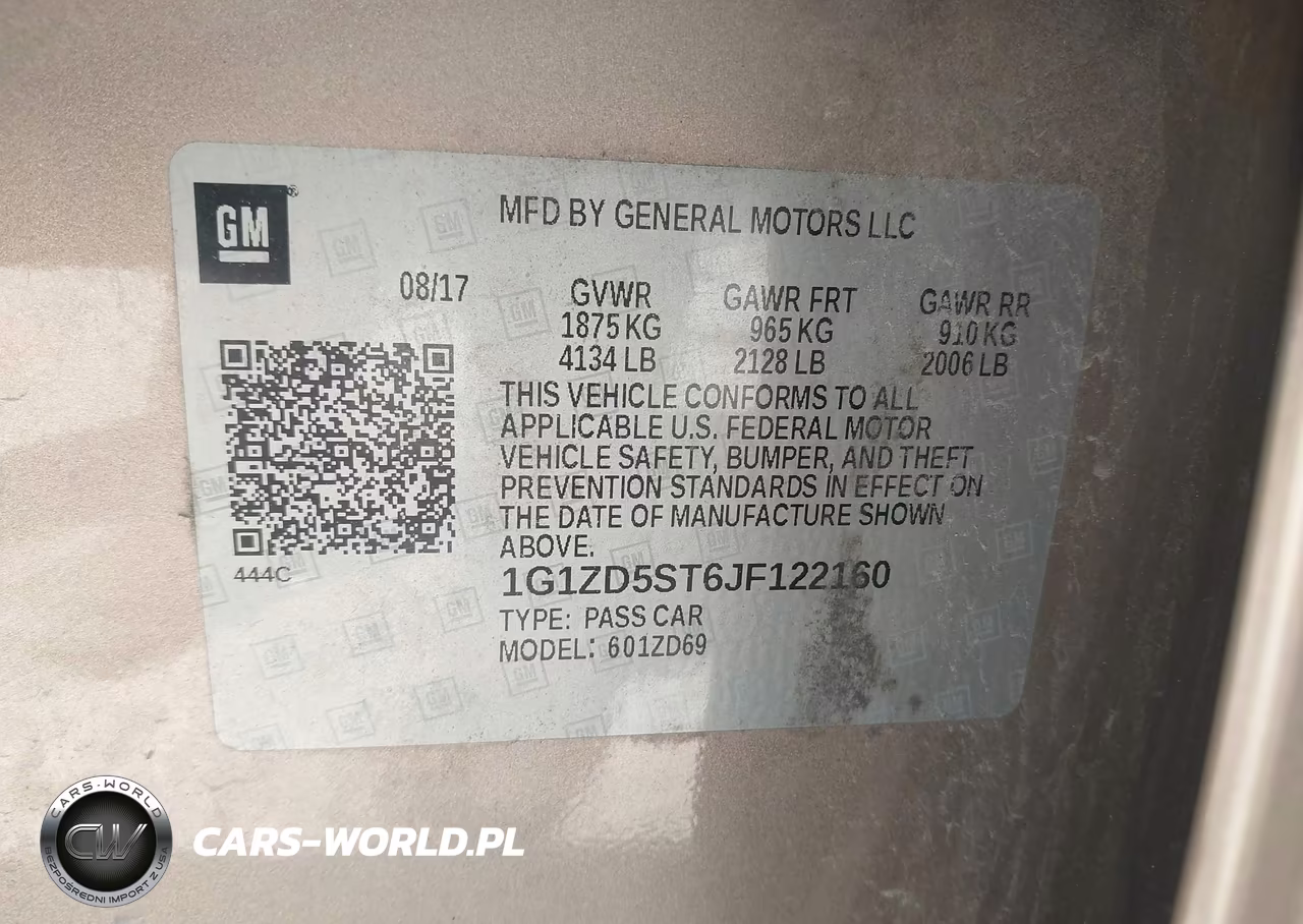 2018 Chevrolet Malibu Lt VIN:1G1ZD5ST6JF122160 - 9
